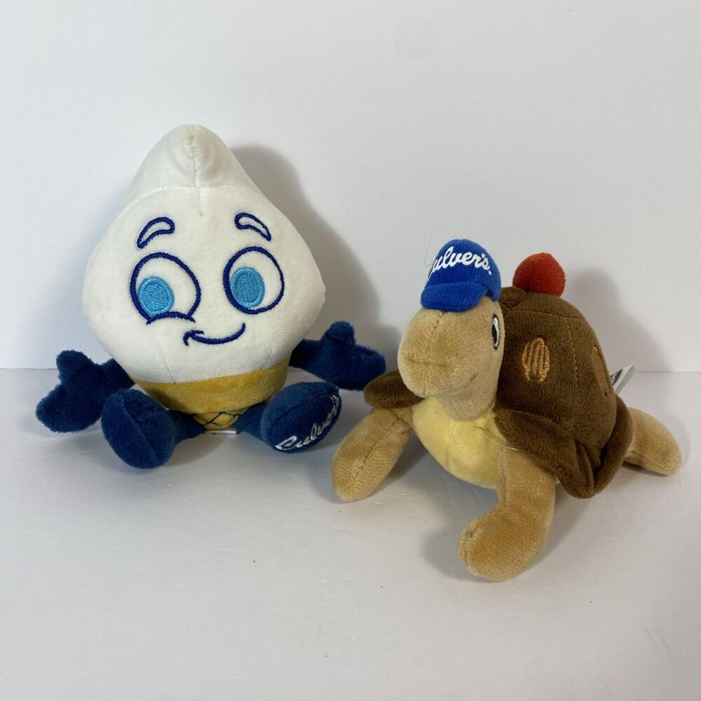 Culver's Scoopie & Sundae Turtle Plush Mascot Lot Frozen Custard Restaurant